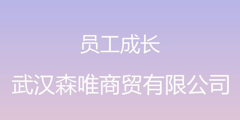 员工成长 - 武汉森唯商贸有限公司